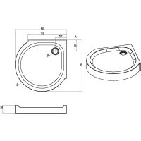Акриловый поддон для душа AM.PM Like Round 95х95 W83T-333-095W Белый — фото 4, Акриловые душевые поддоны