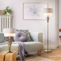 Торшер Maytoni House Lillian H311-FL-01-G Белый Серый Серебро антик — фото 6, Торшеры