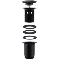 Товар: Донный клапан Abber AF0010B Click-Clack Черный матовый - фото 2 Донный клапан Abber AF0010B Click-Clack Черный матовый — фото 2, Донные клапаны