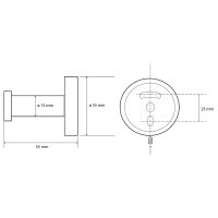 Крючок Bemeta Trend-i 104106062 Хром — фото 2, Крючки для полотенец