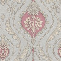 Обои Fipar Grand Classic R 28015 Винил на флизелине (1,06*10,05) Серый/Красный, Орнамент — фото 1, Обои для стен