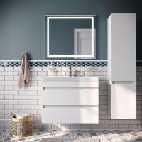 Товар: Тумба с раковиной Iddis Zodiac 80 ZOD8CB0i95K подвесная Белая - фото 4 Тумба с раковиной Iddis Zodiac 80 ZOD8CB0i95K подвесная Белая — фото 4, Мебель для ванной