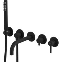 Смеситель для ванны Whitecross Y black Y1240BL Черный матовый — фото 1, Смесители