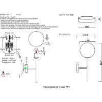 Настенный светильник Crystal Lux Feliz AP1 Bronze White Белый Бронза — фото 6, Светильники