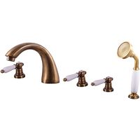 Смеситель на борт ванны Rav Slezak Morava retro MK569.5PSM Бронза — фото 1, Смесители на борт ванны