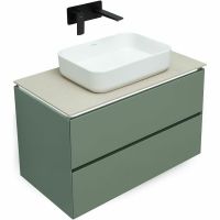 Тумба под раковину Allen Brau Infinity 85 1.21001.CGM подвесная Олива матовая — фото 11, Тумбы под раковину