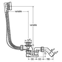 Слив-перелив Viega Simplex 595678 полуавтомат Хром — фото 3, Сливы-переливы