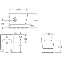 Биде Allen Brau Liberty 4.33005.20 подвесное Белое — фото 11, Биде