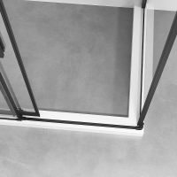 Душевой уголок Vincea Slim-N 140x80 VSR-4SN8014CLB профиль Черный стекло прозрачное — фото 3, Прямоугольные душевые уголки