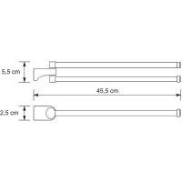 Товар: Полотенцедержатель WasserKRAFT Kammel K-8331 поворотный Хром - фото 3 Полотенцедержатель WasserKRAFT Kammel K-8331 поворотный Хром — фото 3, Полотенцедержатели