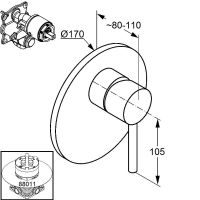Смеситель для душа Kludi Bozz 386550576 Хром — фото 4, Смеситель для душа