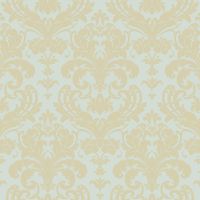 Обои Milassa Swan SW3 006 Флизелин (1*10,05) Бирюзовый/Бежевый, Дамаск — фото 1, Обои для стен