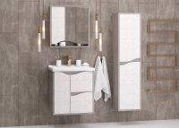 Товар: Тумба под раковину Onika Брендон 60.13 106138 подвесная Камень светлый Бетон крем - фото 4 Тумба под раковину Onika Брендон 60.13 106138 подвесная Камень светлый Бетон крем — фото 4, Мебель для ванной