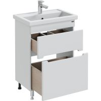 Тумба под раковину СанТа Лондон 60 224005л Белая — фото 2, Тумбы под раковину