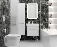 Товар: Тумба под раковину Laparet Accord 60 Acc.01.60/P/W подвесная Белая - фото 6 Тумба под раковину Laparet Accord 60 Acc.01.60/P/W подвесная Белая — фото 6, Мебель для ванной