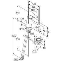 Смеситель для раковины Kludi Pure Easy 372820565 Хром — фото 4, Смесители для раковины