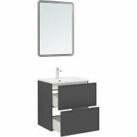 Тумба под раковину Aquanet Арт 60 329063 подвесная Ясень графит — фото 9, Тумбы под раковину