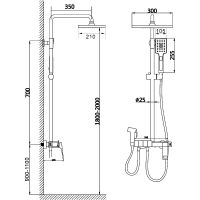 Товар: Душевая система Black&White Universe UK5012MG 5012MG Gun Metal - фото 6 Душевая система Black&White Universe UK5012MG 5012MG Gun Metal — фото 6, Душевое оборудование. Душевая программа
