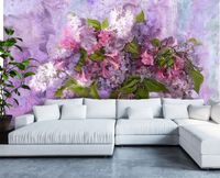 Фотообои Divino T-039 Фактура песок Винил на флизелине (2*1,47) Сиреневый, Цветы — фото 3, Обои для стен