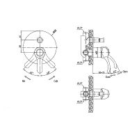 Смеситель для душа Cezares Lira LIRA-C-VDIM-BLC Белый глянцевый — фото 2, Смесители