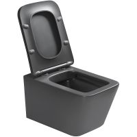 Унитаз SantiLine SL-5007DG подвесной Серый матовый с сиденьем Микролифт — фото 3, Подвесные унитазы