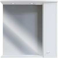 Зеркало со шкафом DIWO Кострома 75 R KOS.Z.75/P/W с подсветкой Белое — фото 1, Мебель для ванной