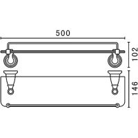 Товар: Стеклянная полка Art&Max Bianchi AM-E-2611-Do Золото - фото 3 Стеклянная полка Art&Max Bianchi AM-E-2611-Do Золото — фото 3, Полки для ванной и душа