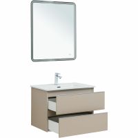 Тумба под раковину Aquanet Вега 70 329584 подвесная Бежевая — фото 9, Тумбы под раковину