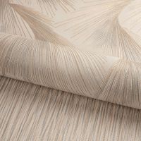 Обои Fipar Platino R 23713 Винил на флизелине (1,06*10,05) Серый/Золото/Бежевый, Абстракция/Перья — фото 2, Обои для стен