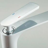 Смеситель для раковины Frap F1052-56 Белый Хром — фото 3, Смесители для раковины