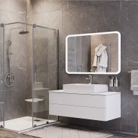 Товар: Зеркало Bond Cube 120x80 M39ZE-12080 с подсветкой с сенсорным выключателем - фото 7 Зеркало Bond Cube 120x80 M39ZE-12080 с подсветкой с сенсорным выключателем — фото 7, Зеркала в ванную комнату