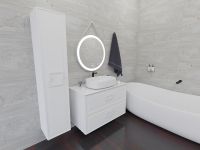 Товар: Шкаф пенал La Fenice Cubo 30 FNC-05-CUB-B-30 подвесной Белый матовый - фото 9 Шкаф пенал La Fenice Cubo 30 FNC-05-CUB-B-30 подвесной Белый матовый — фото 9, Мебель для ванной