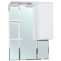 Зеркало со шкафом Bellezza Эйфория 80 R 4916113001017 с подсветкой Белое — фото 1, Мебель для ванной