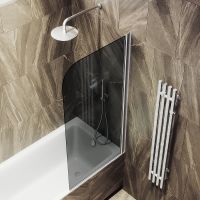 Товар: Шторка на ванну Maybah Glass MGV-623-5 800x1400 поворотная на монопетле Хром матовый стекло графитовое - фото 4 Шторка на ванну Maybah Glass MGV-623-5 800x1400 поворотная на монопетле Хром матовый стекло графитовое — фото 4, Неподвижные шторки для ванной