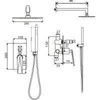 Товар: Душевая система Boheme Venturo 374-SGM Оружейная сталь глянцевая - фото 2 Душевая система Boheme Venturo 374-SGM Оружейная сталь глянцевая — фото 2, Душевое оборудование. Душевая программа