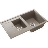 Кухонная мойка Aquaton Делия 87 1A716232DE250 Серый шелк — фото 2, Кухонные мойки