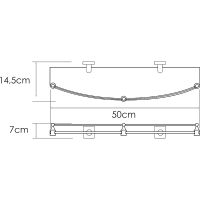 Товар: Стеклянная полка WasserKRAFT Rhin K-8744 Хром - фото 2 Стеклянная полка WasserKRAFT Rhin K-8744 Хром — фото 2, Полки для ванной и душа