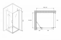 Товар: Душевой уголок Abber Zart 100x80 AG08100-S81 профиль Хром стекло прозрачное - фото 4 Душевой уголок Abber Zart 100x80 AG08100-S81 профиль Хром стекло прозрачное — фото 4, Прямоугольные душевые уголки