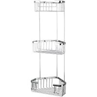 Полка корзина Frap F351-2 угловая Хром — фото 1, Полки для ванной и душа