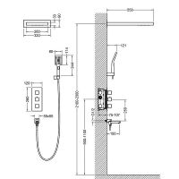 Душевая система Timo Petruma с термостатом Хром арт-SX-5079/00SM — фото 4, Встраиваемые душевые комплекты