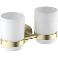 Стакан для зубных щеток Timo Saona 13034/17 двойной Золото матовое — фото 1, Стаканы для зубных щеток