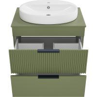 Товар: Тумба с раковиной Brevita Enfida 70 УТ000022839 Зеленая матовая - фото 3 Тумба с раковиной Brevita Enfida 70 УТ000022839 Зеленая матовая — фото 3, Мебель для ванной