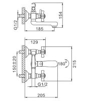 Смеситель для ванны Frap H24 F3024 Хром — фото 9, Смеситель для ванны