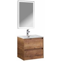 Тумба под раковину BelBagno Kraft 50 KRAFT-500-2C-SO-RT подвесная Rovere Tabacco — фото 6, Тумбы под раковину