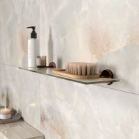 Товар: Стеклянная полка WasserKRAFT Asphe K-77724 Розовое золото - фото 2 Стеклянная полка WasserKRAFT Asphe K-77724 Розовое золото — фото 2, Полки для ванной и душа