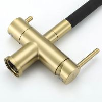 Смеситель для кухни Gappo G4398-33 Золотой сатин Черный — фото 4, Смесители для кухни