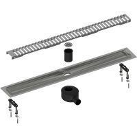 Душевой лоток Timo Drain System 90 DS230109/01 с решеткой Сатин — фото 1, Душевые лотки