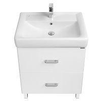 Тумба под раковину Aquaton Америна 56 Н 1A169201AM010 Белая глянцевая — фото 2, Тумбы под раковину