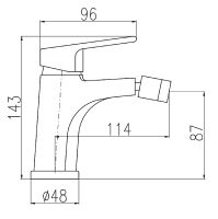 Смеситель для биде Rav Slezak Colorado CO145.5KCMATC Черный матовый Хром — фото 2, Смесители для биде
