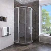 Товар: Душевой уголок Veconi Rovigo RV-107 90x90 RV107-90-01-C4 профиль Хром стекло прозрачное - фото 2 Душевой уголок Veconi Rovigo RV-107 90x90 RV107-90-01-C4 профиль Хром стекло прозрачное — фото 2, Душевые уголки четверть круга